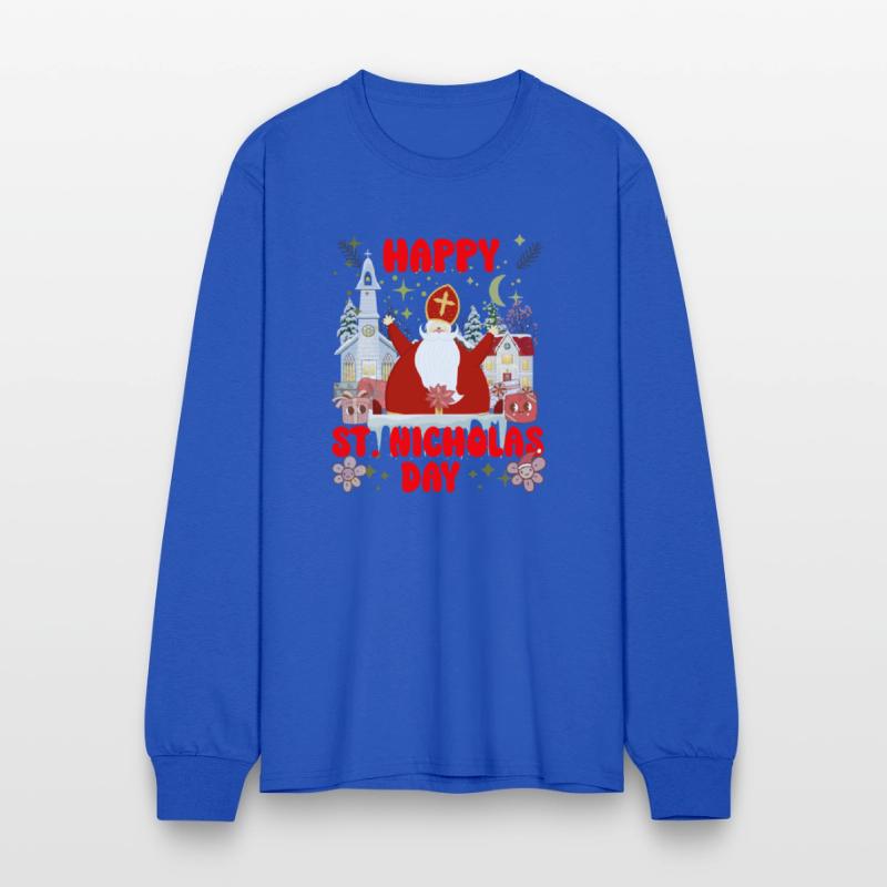 Happy saint Nicholas dayretro logo