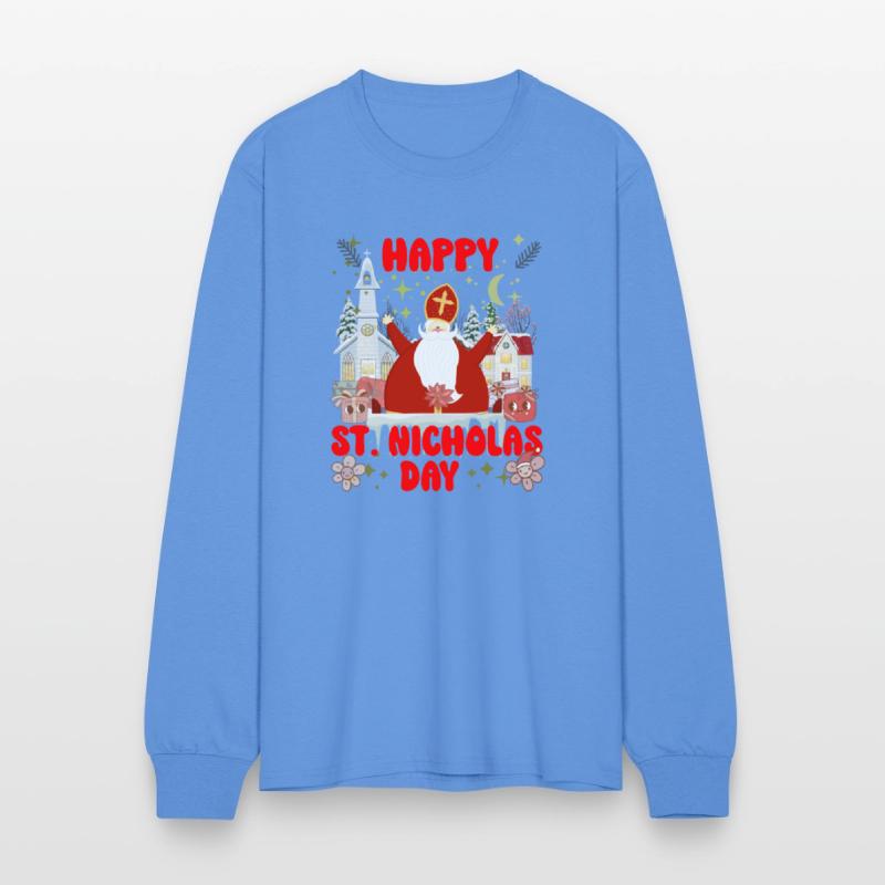 Happy saint Nicholas dayretro logo