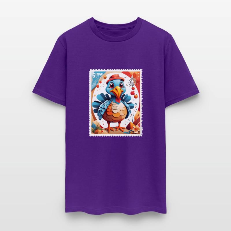 Happy Turkey Postage Stamp Thanksgiving Traveler