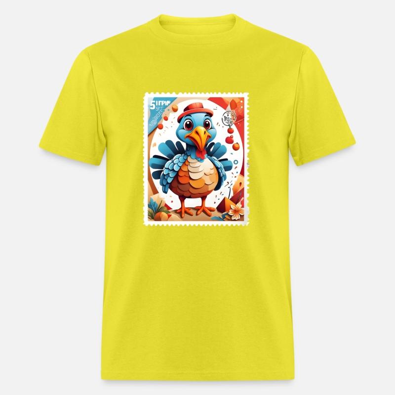 Happy Turkey Postage Stamp Thanksgiving Traveler