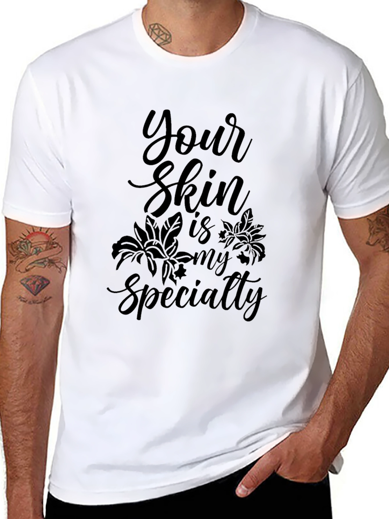 Your Skin Is My Specialty Black Graphic Tee