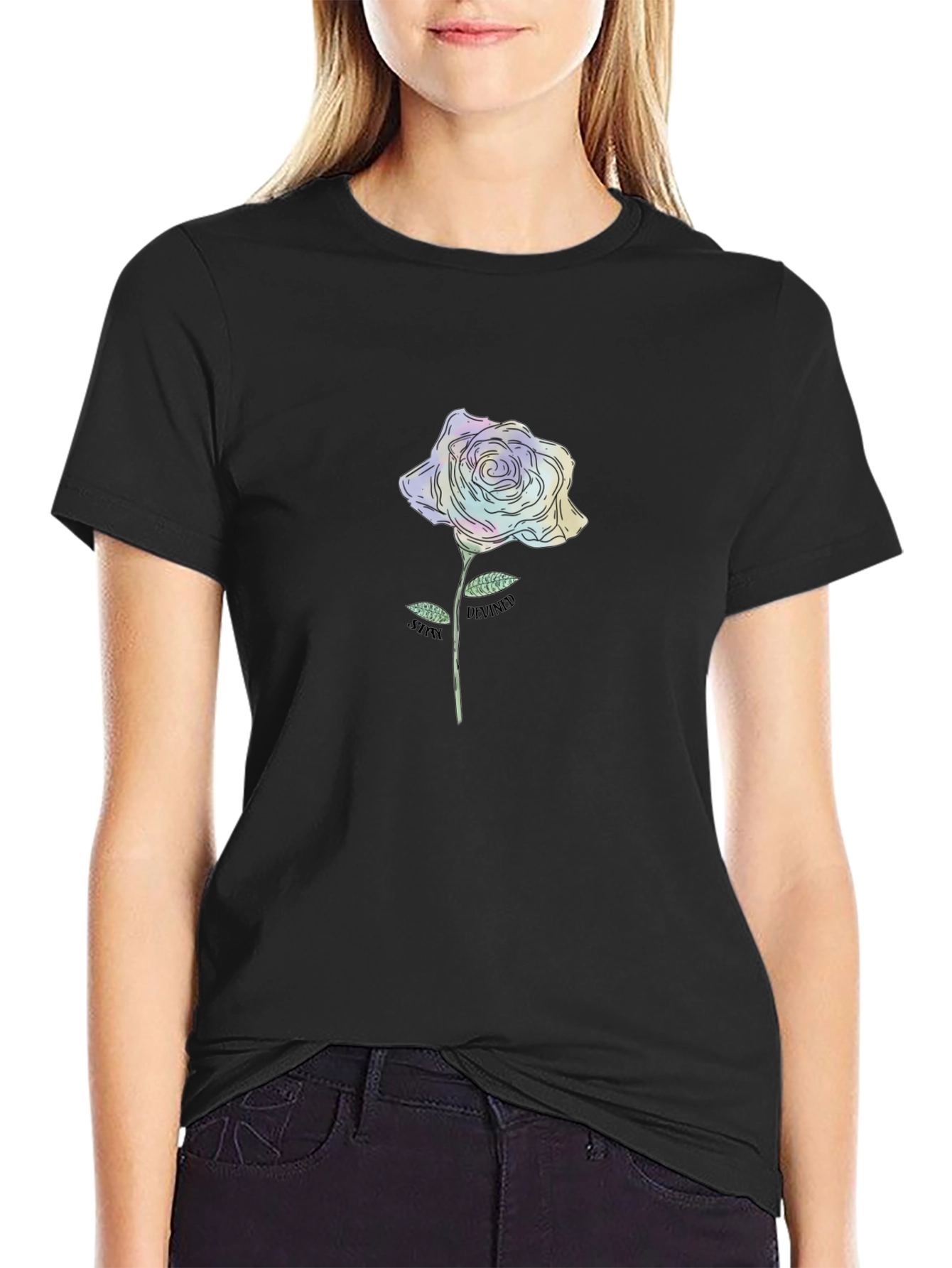 Floral Rose Graphic Tee - Stylish Casual Wear