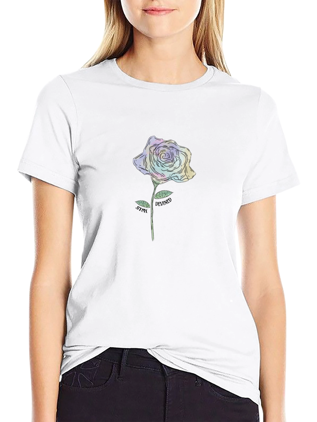 Floral Rose Graphic Tee - Stylish Casual Wear