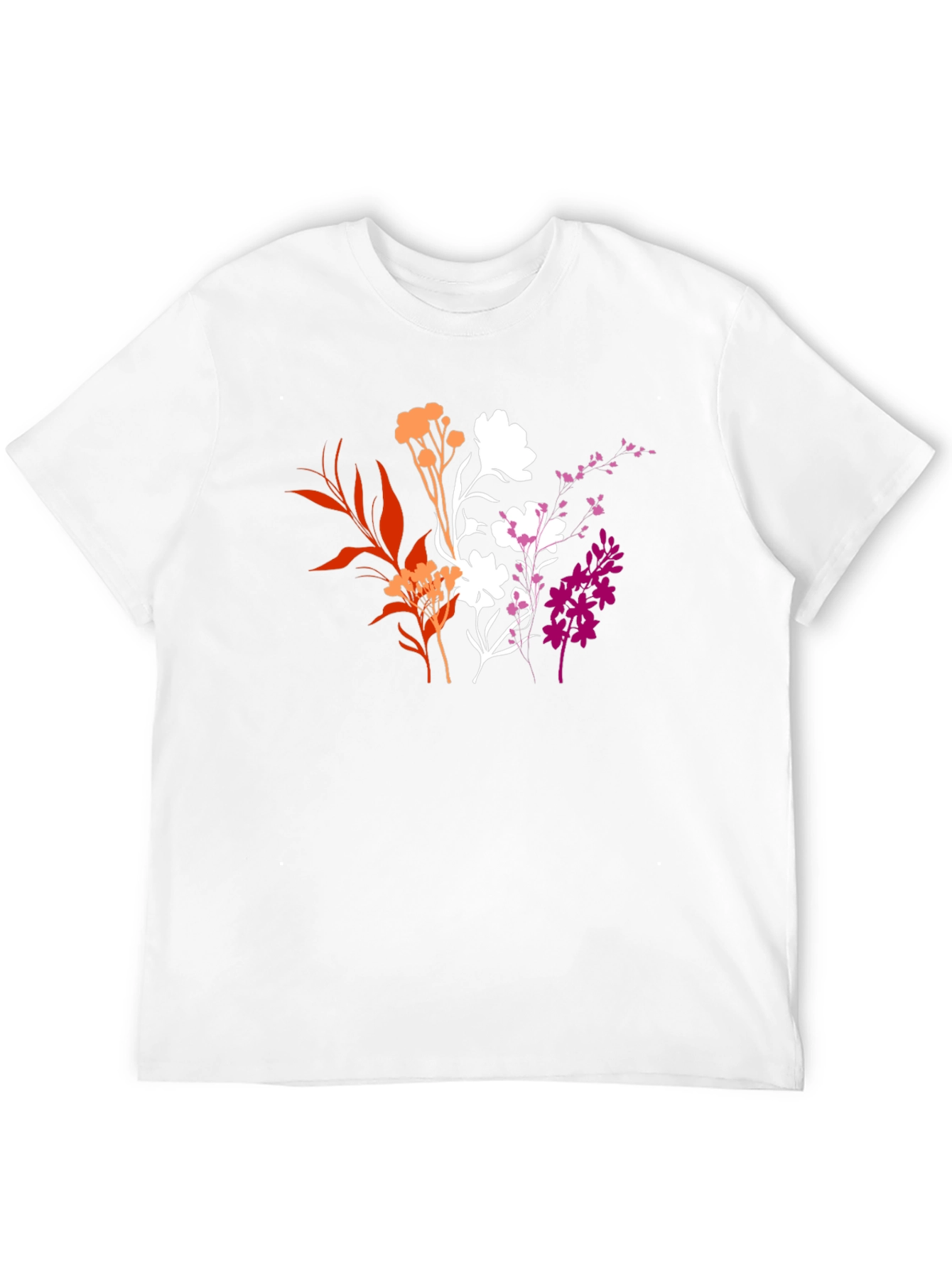 Floral Lesbian Pride Black T-Shirt