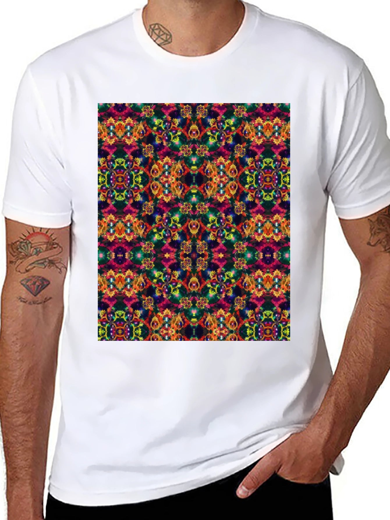 Kaleidoscope Pattern Graphic Tee