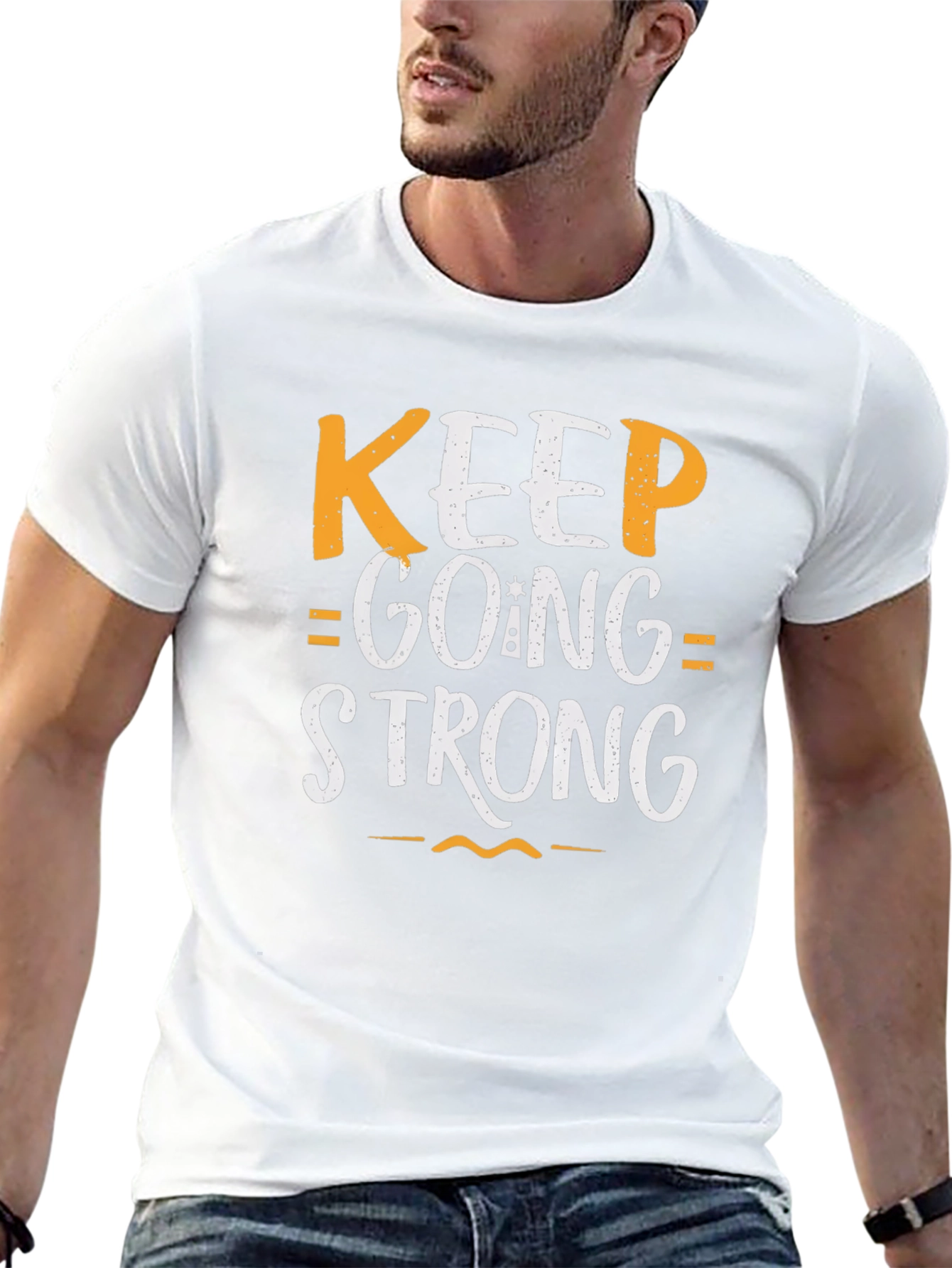 Keep Going Strong Graphic Tee - Black
