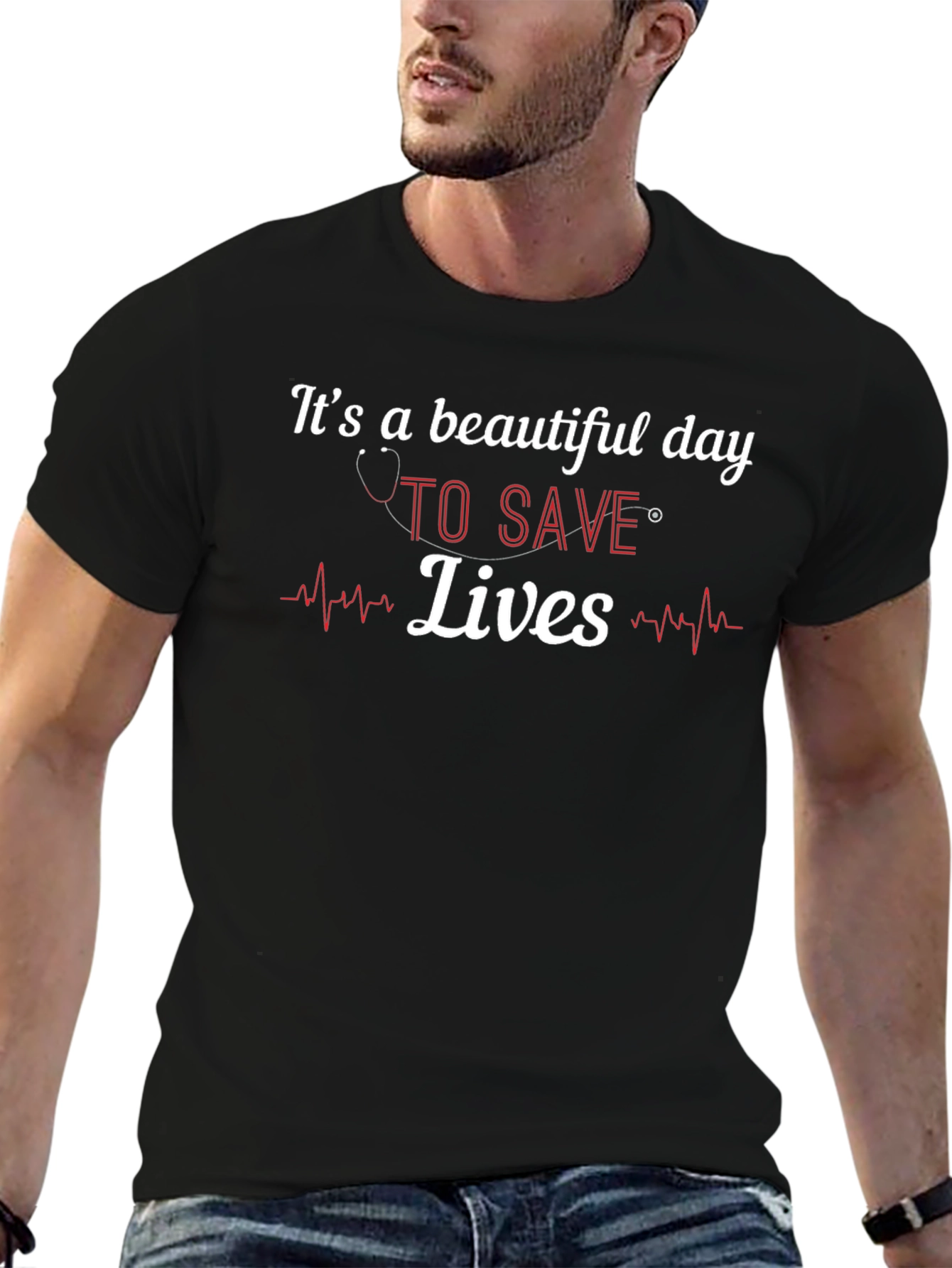Save Lives Graphic Tee - Medical Hero T-Shirt