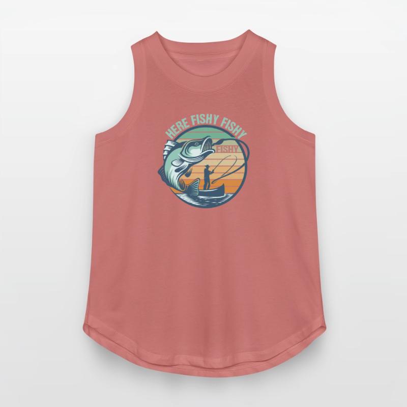 Here Fishy Fisherman Fishing Funny Women Men Kids