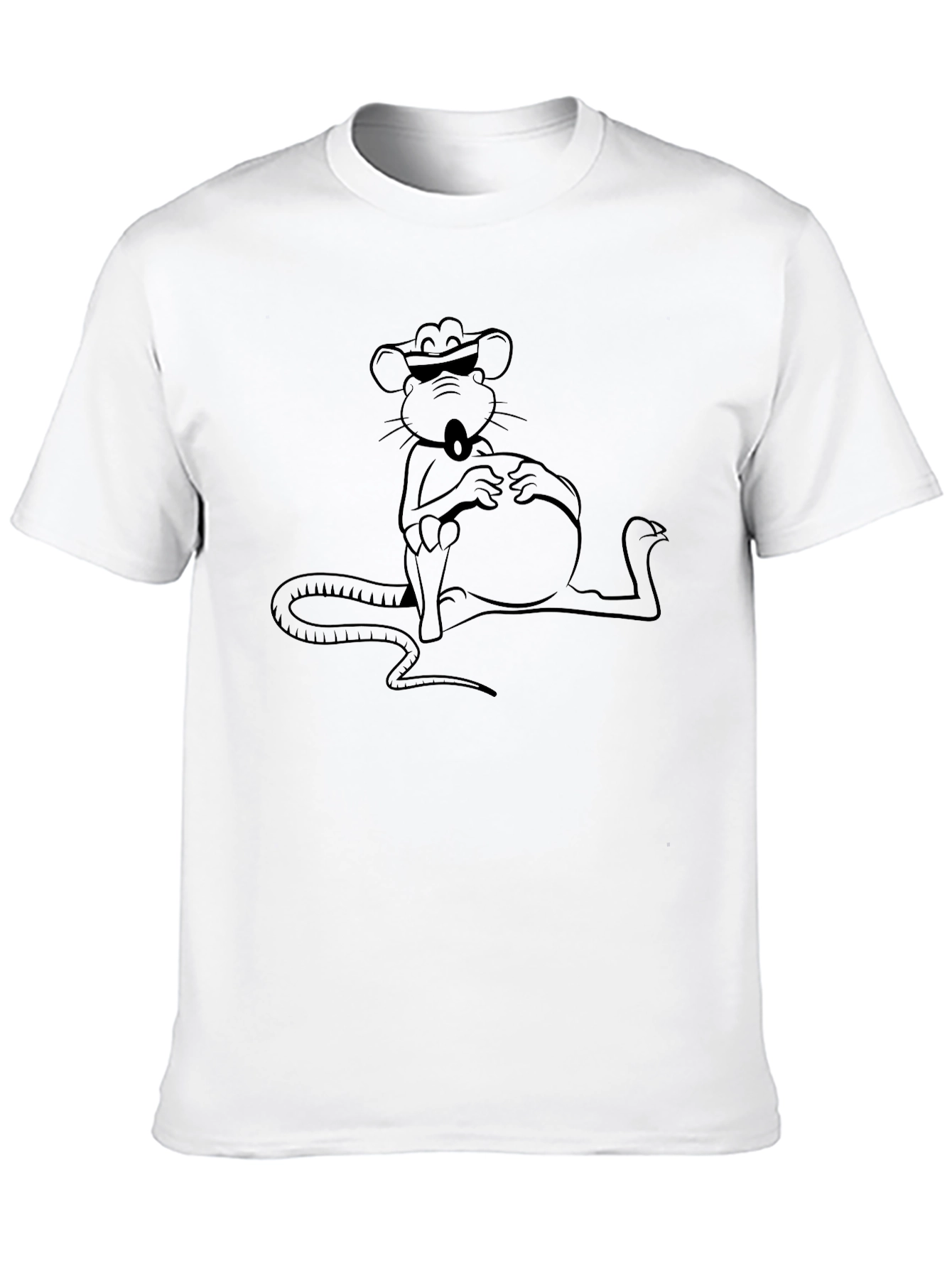 Cool Cartoon Rat Graphic T-Shirt