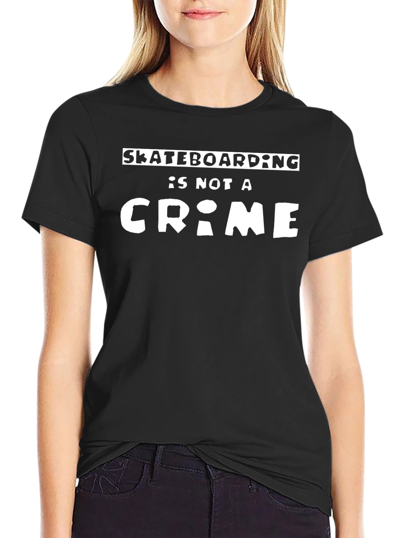 Skateboarding is Not a Crime Graphic T-Shirt