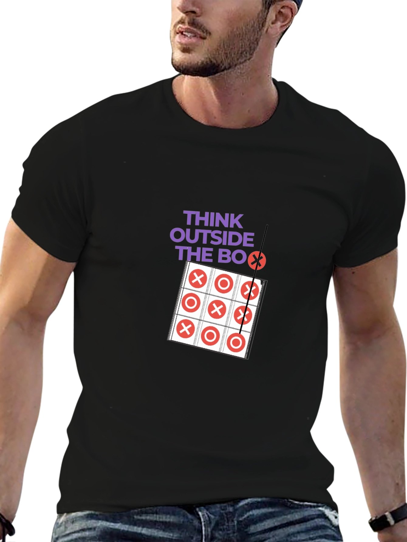 Think Outside the Box Tic-Tac-Toe Graphic Tee