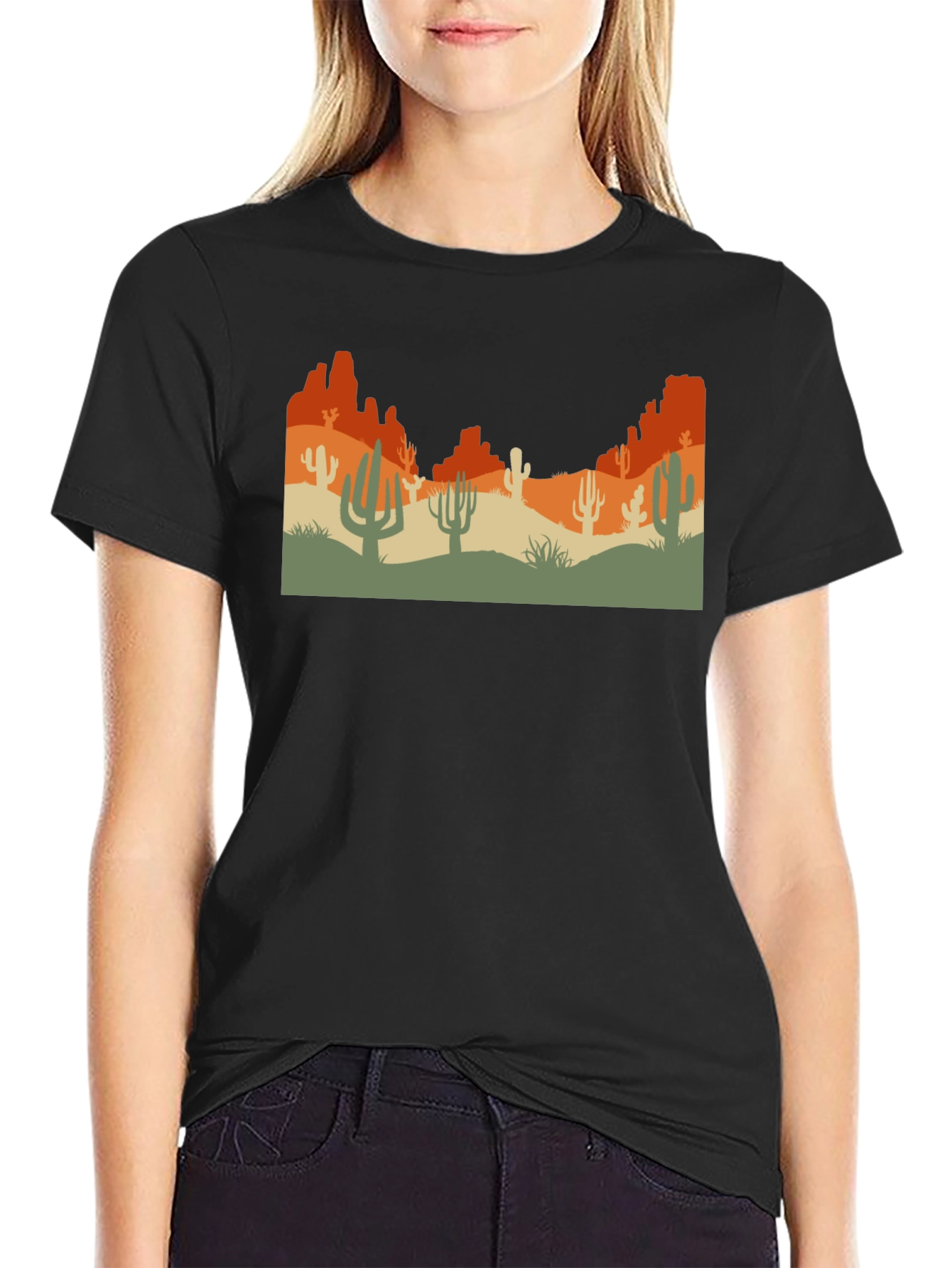 Desert Graphic Tee - Black Unisex T-Shirt