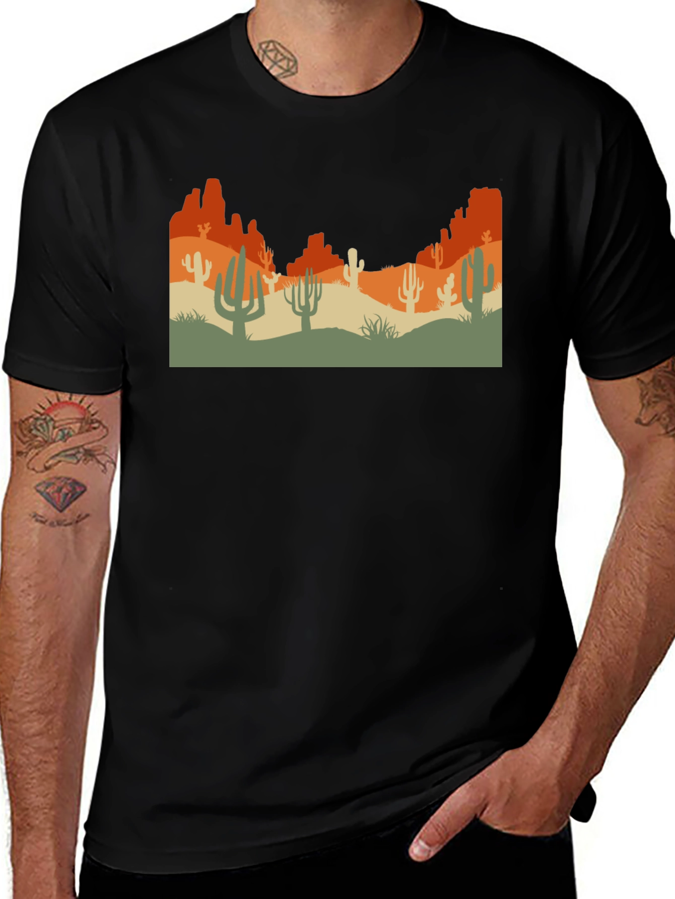 Desert Graphic Tee - Black Unisex T-Shirt