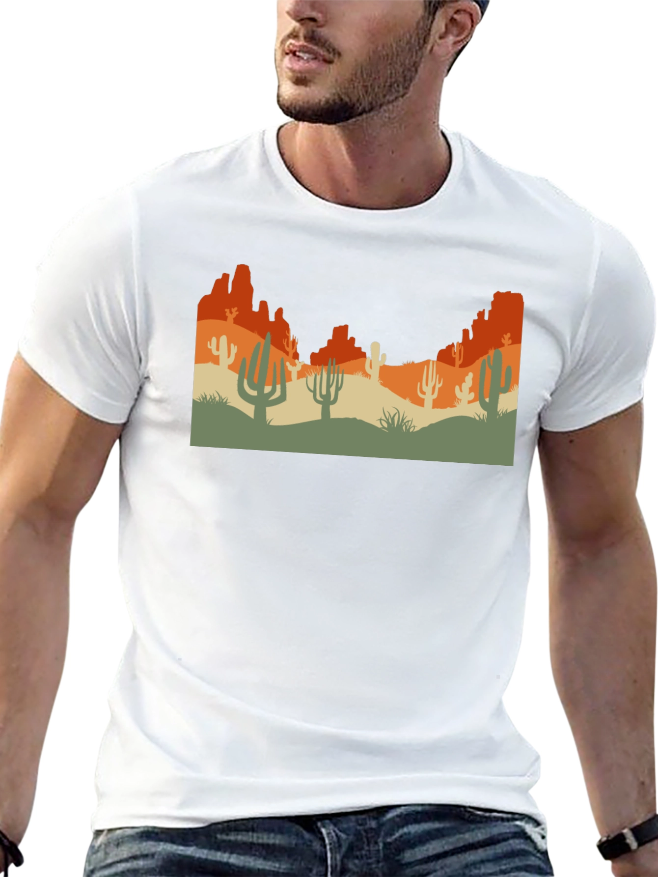 Desert Graphic Tee - Black Unisex T-Shirt