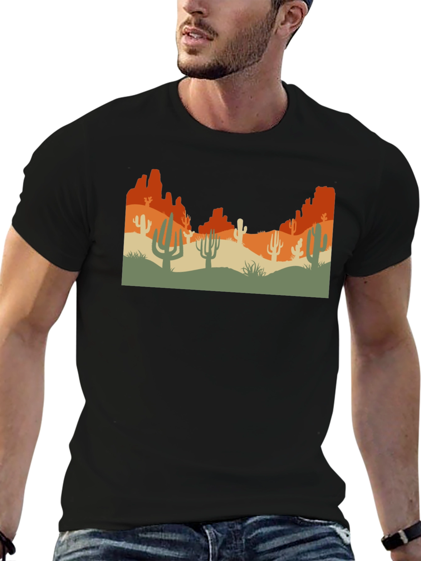 Desert Graphic Tee - Black Unisex T-Shirt