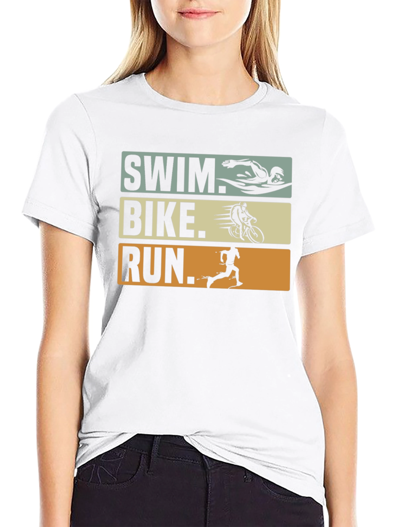 Triathlon Swim Bike Run Graphic T-Shirt