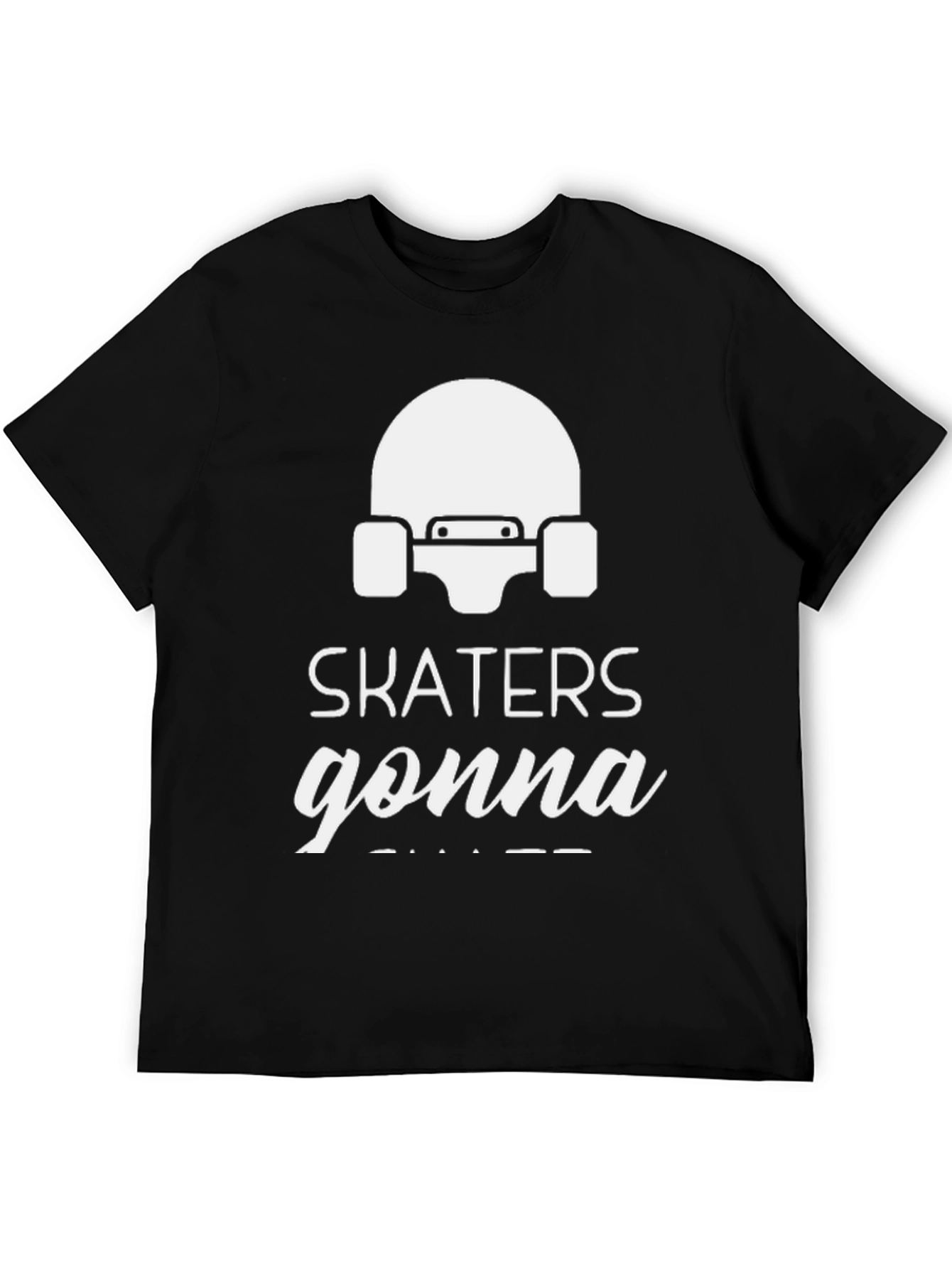 Skaters Gonna Skate Black Graphic T-Shirt