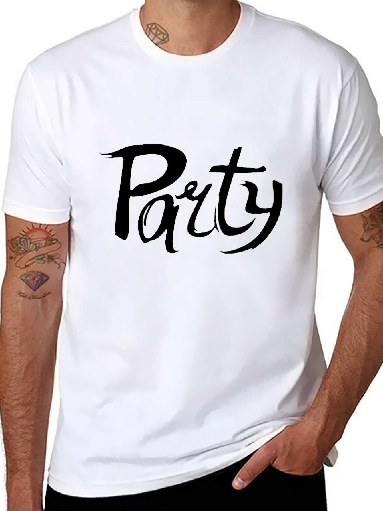 Party Time: Mens Black Graphic Tee