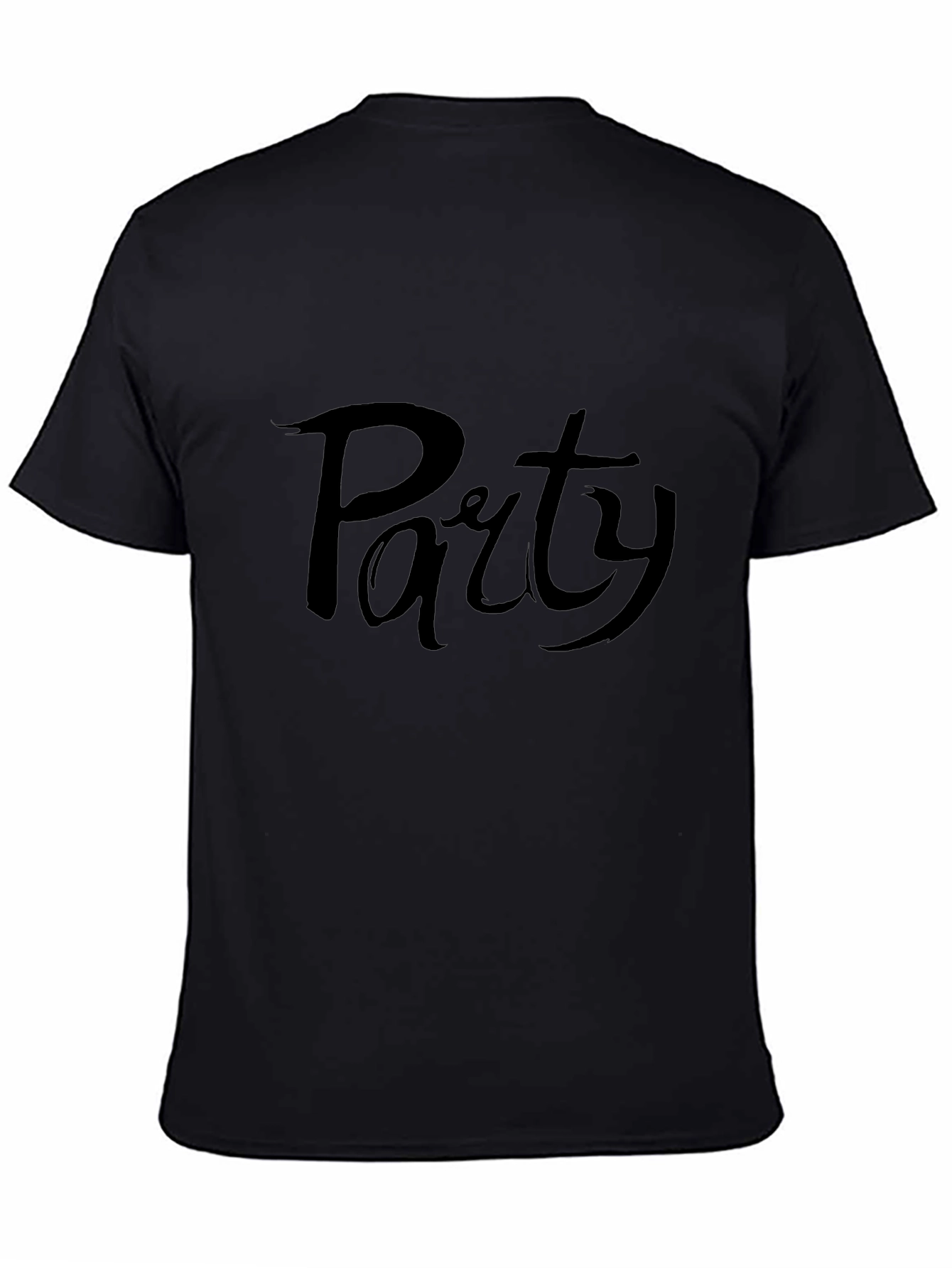 Party Time: Mens Black Graphic Tee