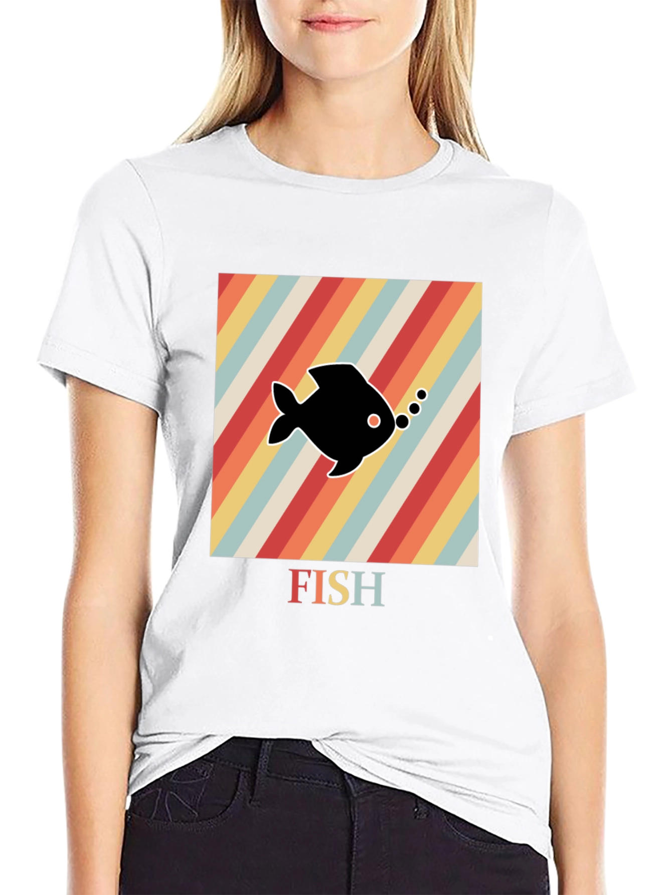 Retro Fish Graphic T-Shirt - Unique Design