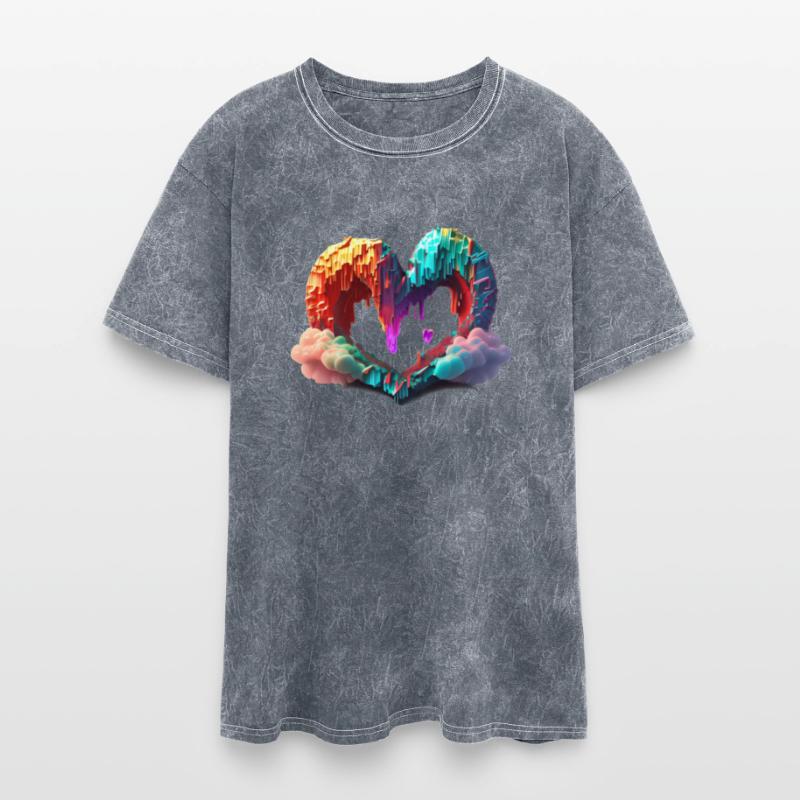 Hollow Heart Rainbow Clouds