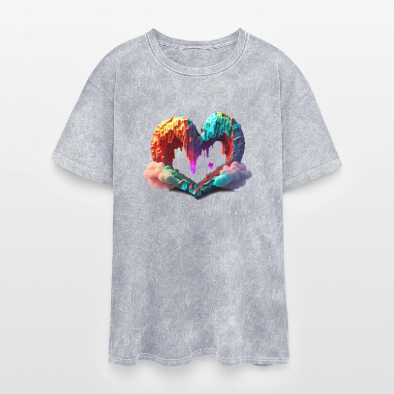 Hollow Heart Rainbow Clouds