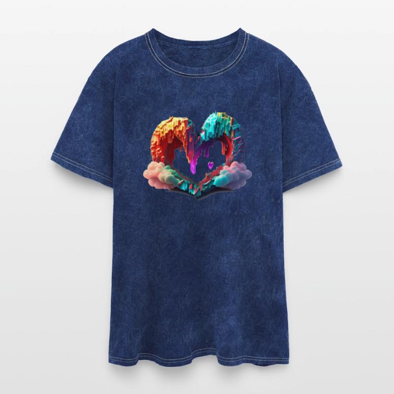 Hollow Heart Rainbow Clouds