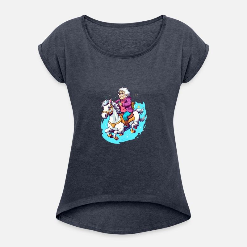 Horse Rider Grandma Horseback Riding Kawaii