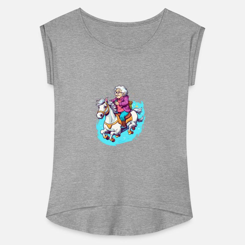 Horse Rider Grandma Horseback Riding Kawaii