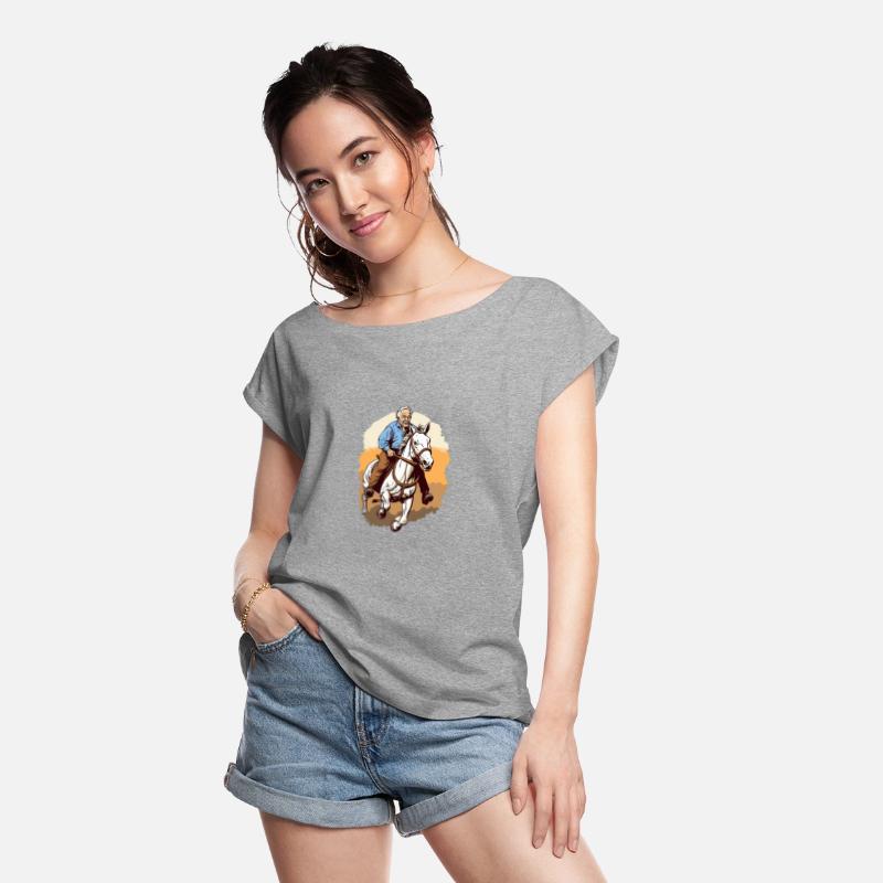 Horse Rider Grandpa Grandfather Horseback Riding