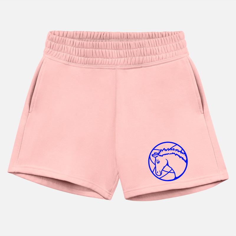 Horse stands rider cartoon riding cute comic cool