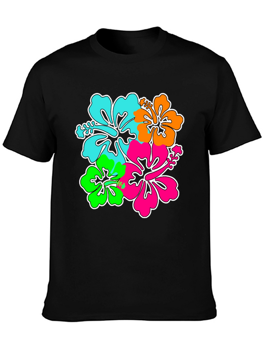 Hibiscus Flower Graphic Print T-Shirt