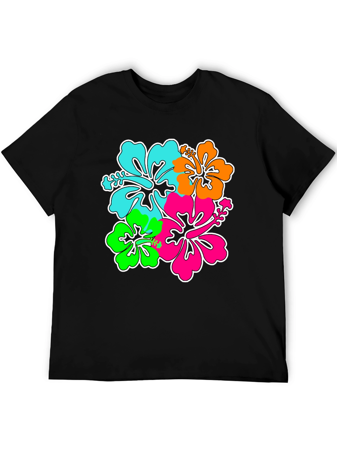 Hibiscus Flower Graphic Print T-Shirt