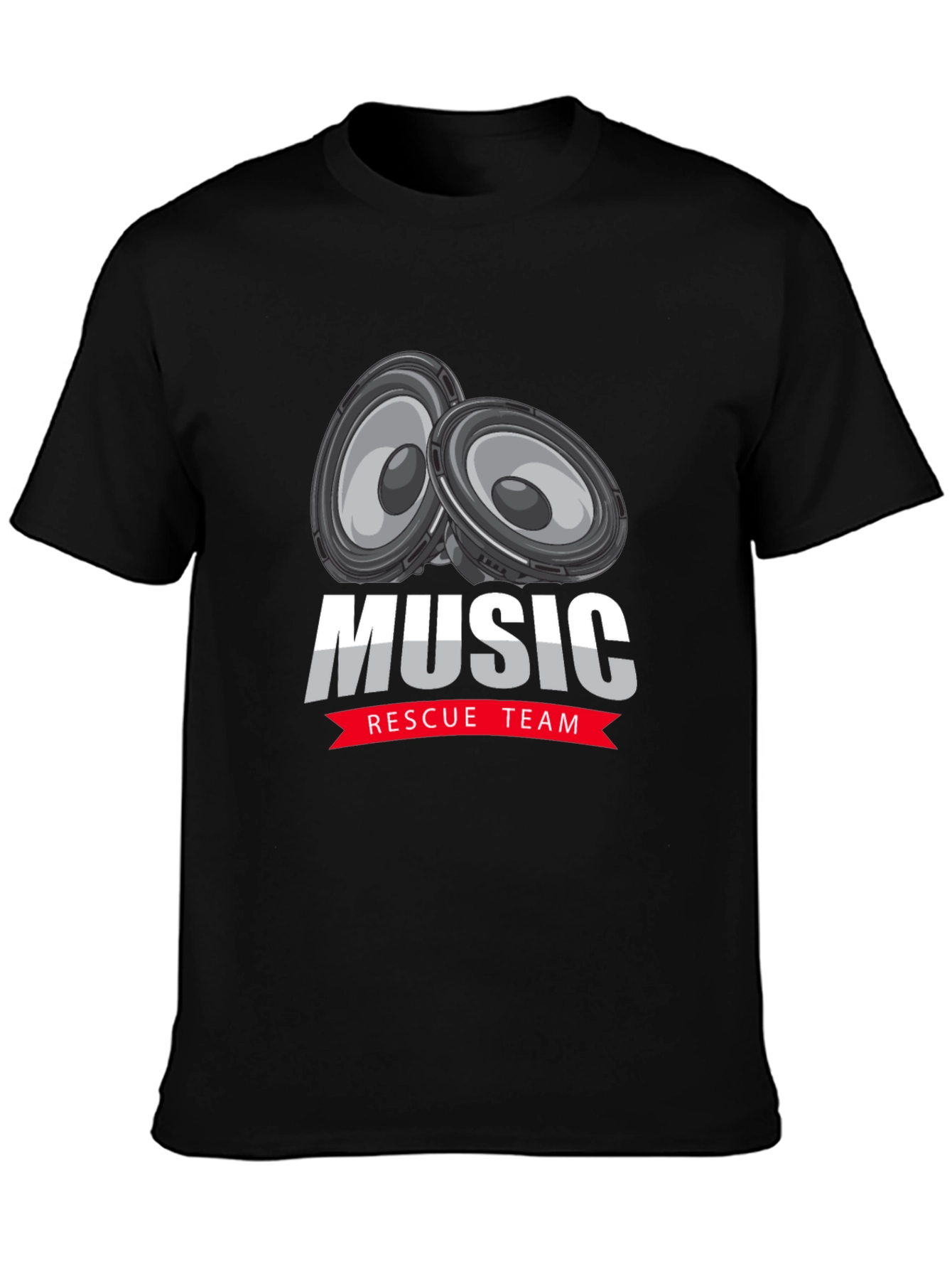 Music Rescue Team Black T-Shirt