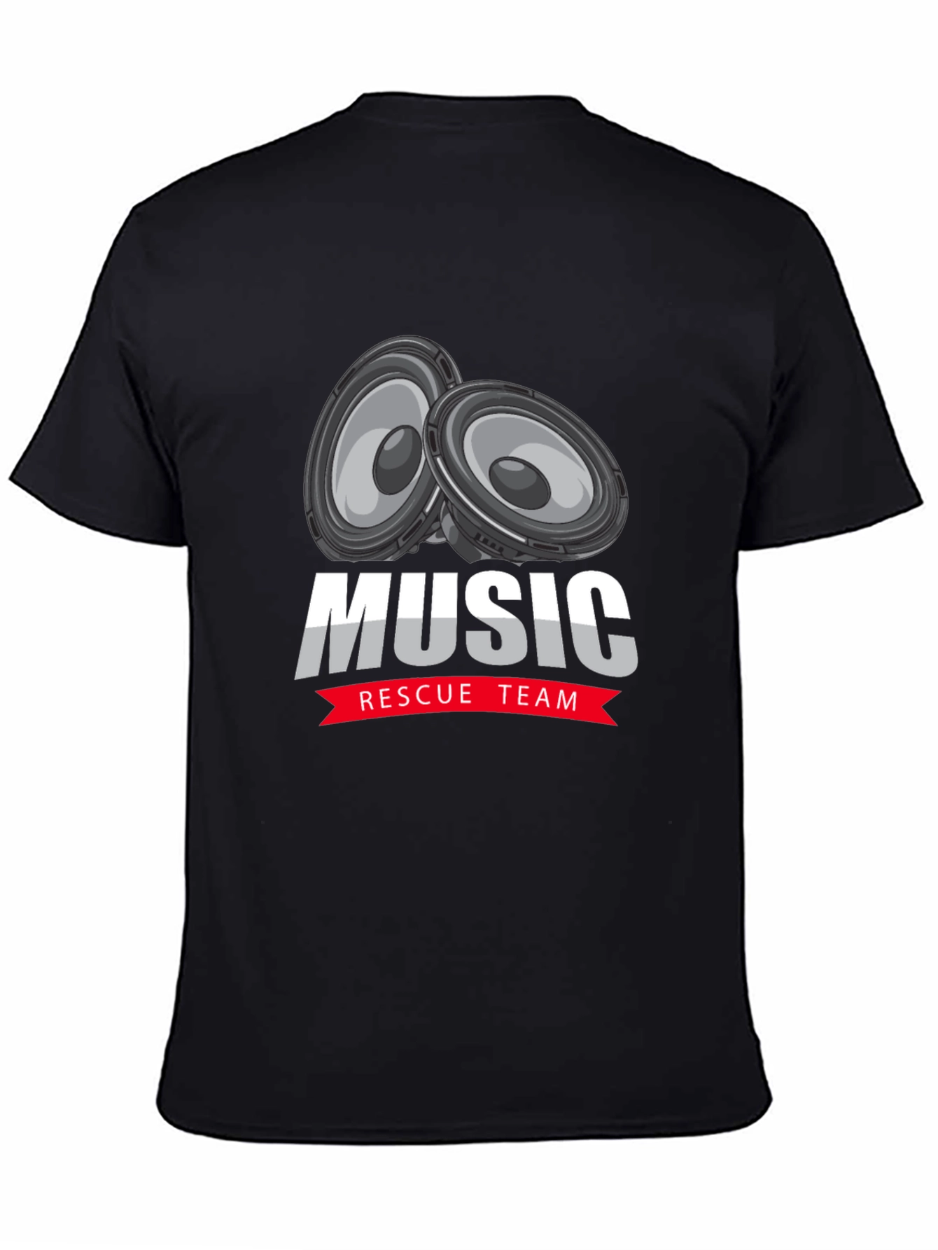 Music Rescue Team Black T-Shirt