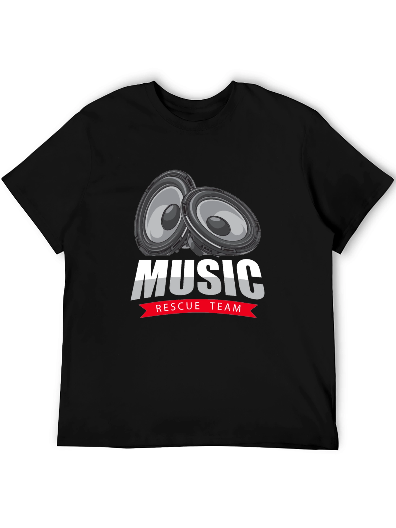 Music Rescue Team Black T-Shirt