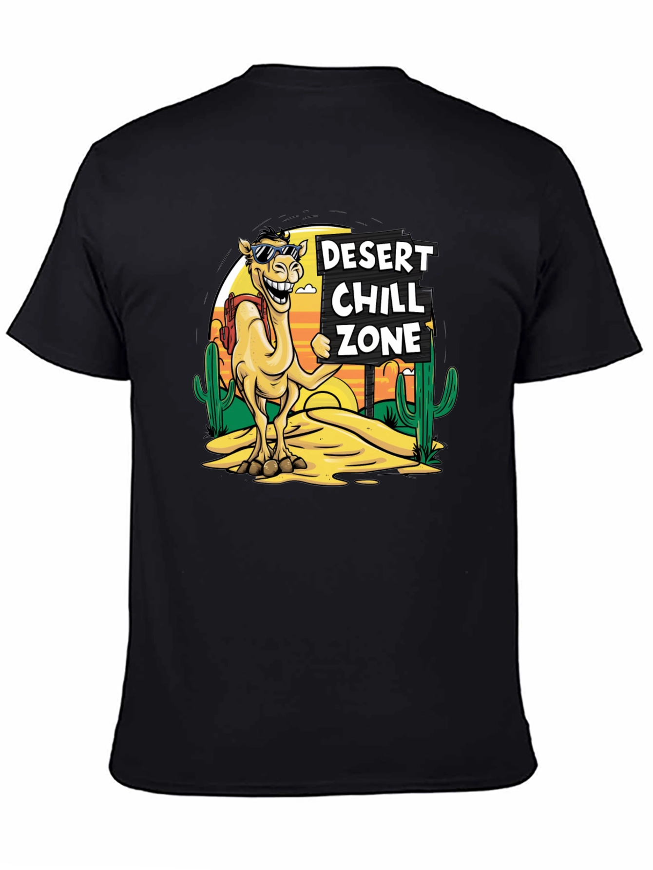Desert Chill Zone Camel T-Shirt - Black