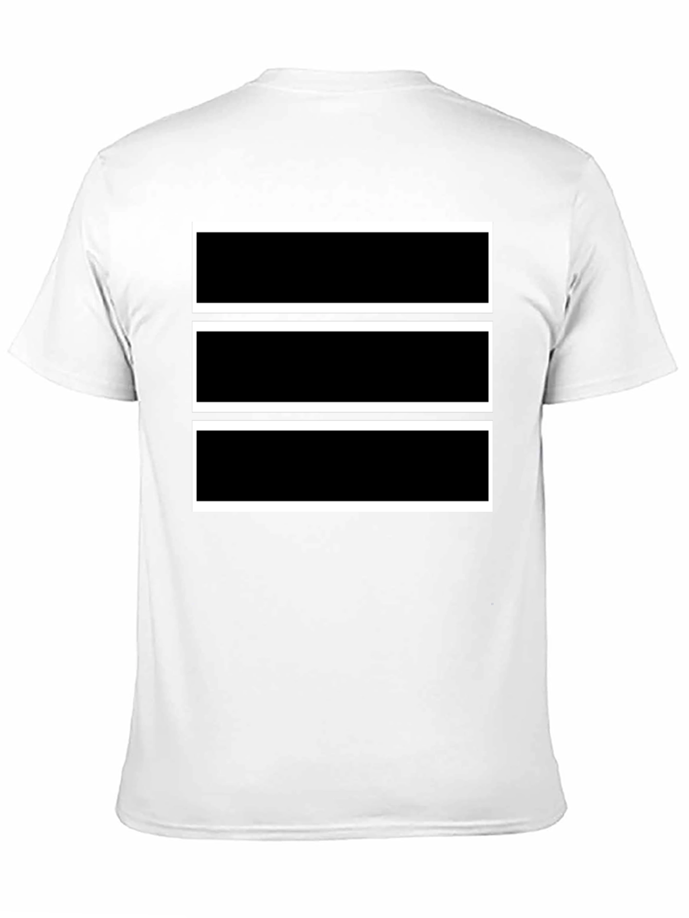 Black Tee with Bold Rectangular Design