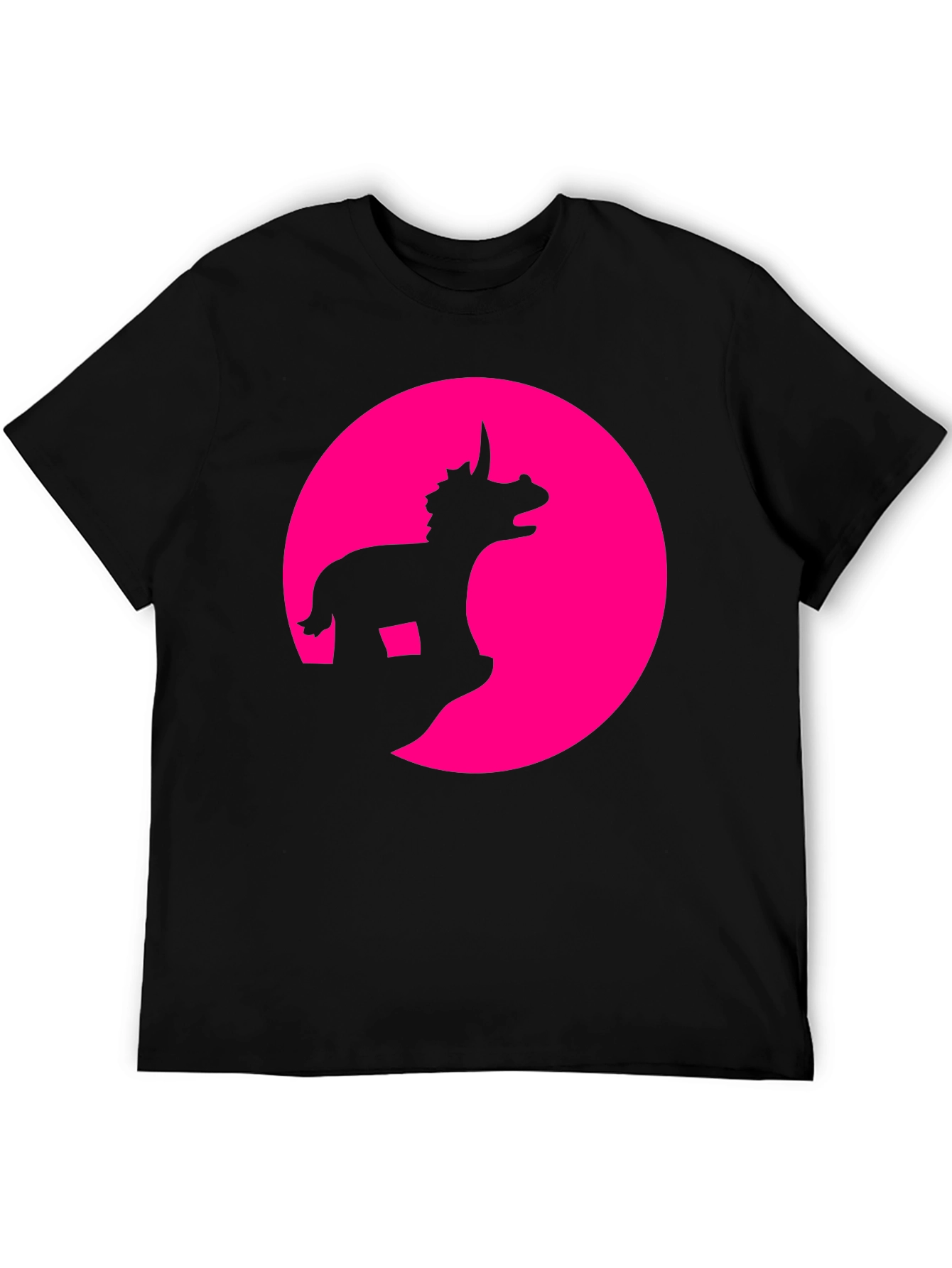 Unicorn Silhouette Graphic T-Shirt - Black