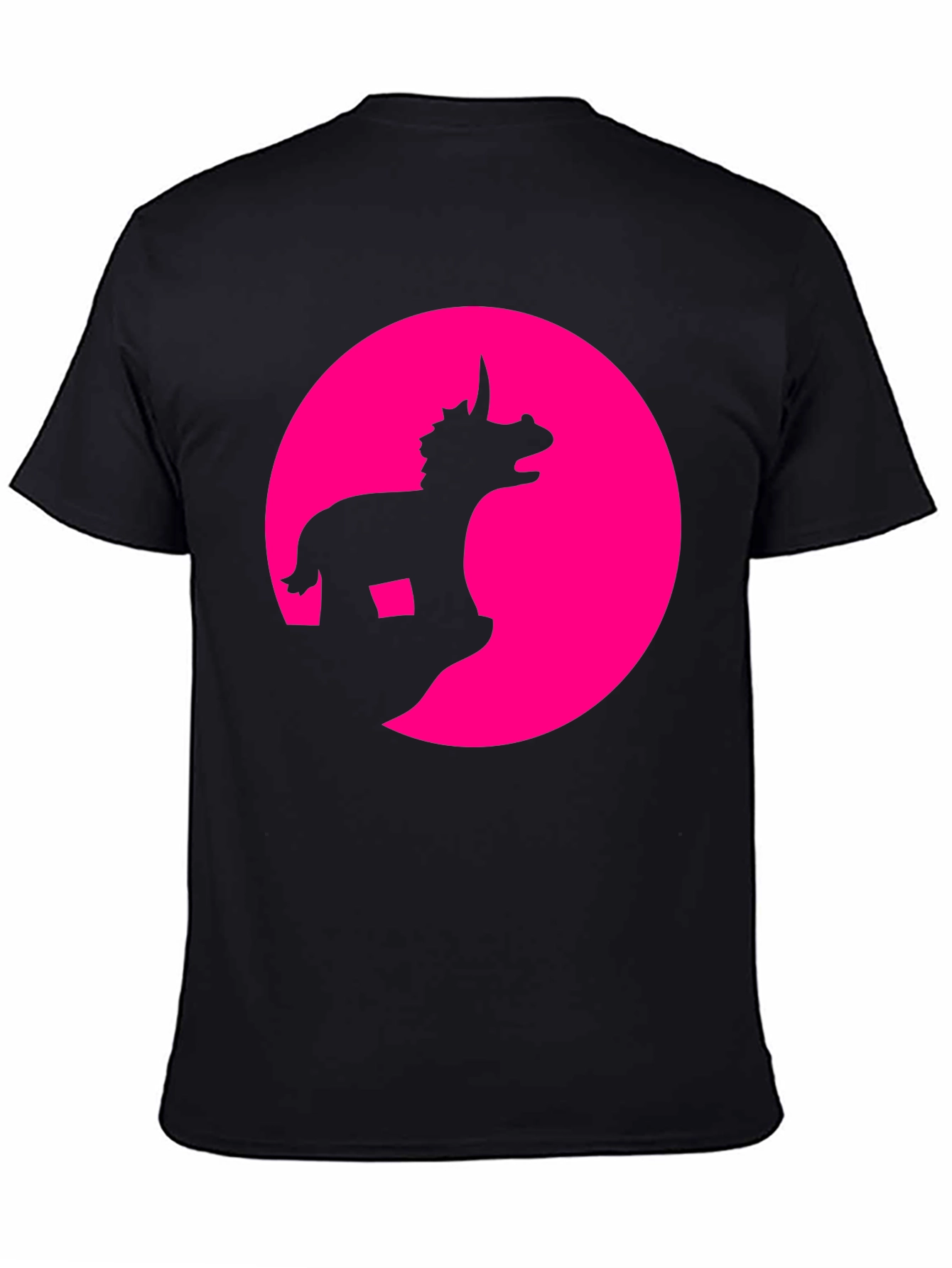 Unicorn Silhouette Graphic T-Shirt - Black