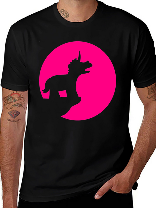 Unicorn Silhouette Graphic T-Shirt - Black