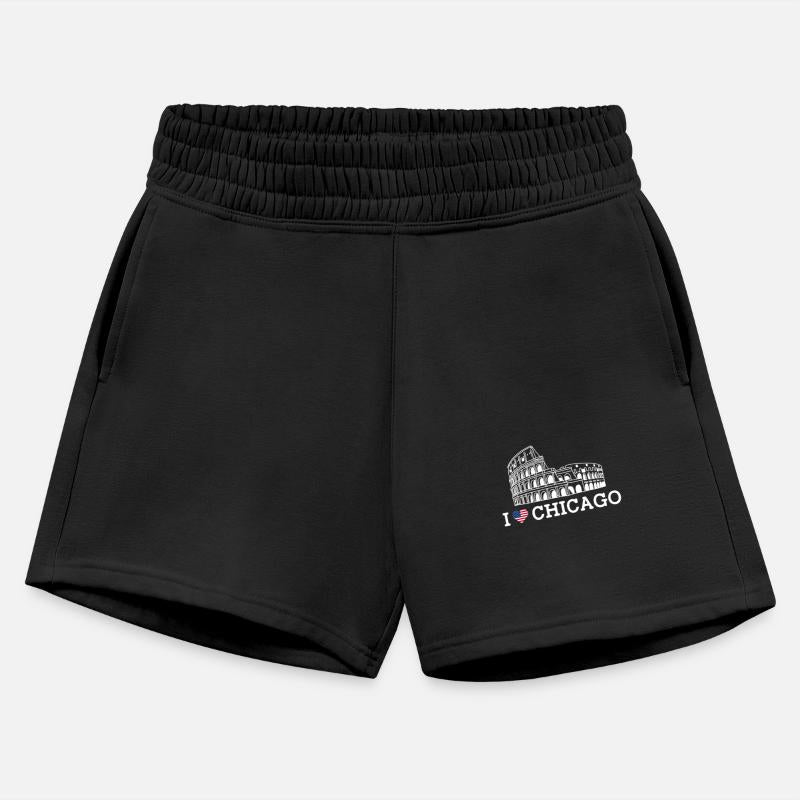 I Love Chicago Colosseum Heart Flag Pun America