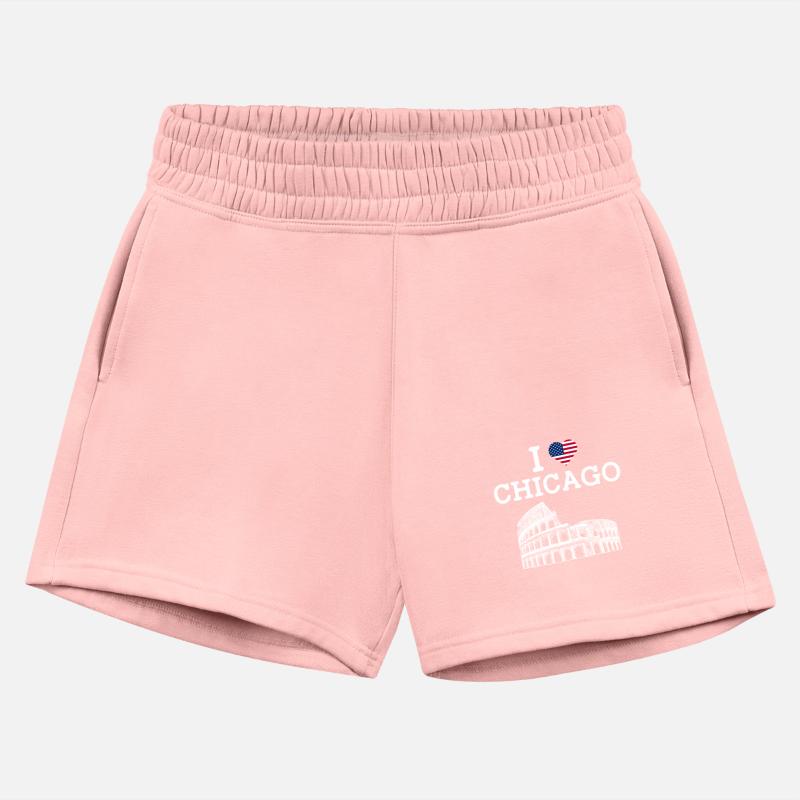 I Love Chicago Heart Flag United States Of America