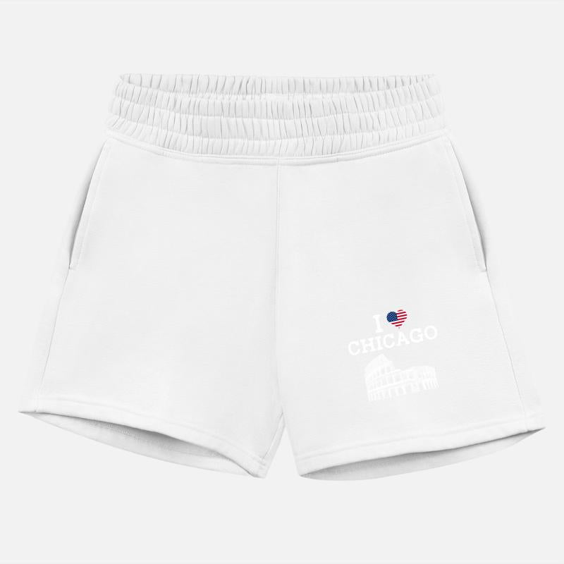 I Love Chicago Heart Flag United States Of America