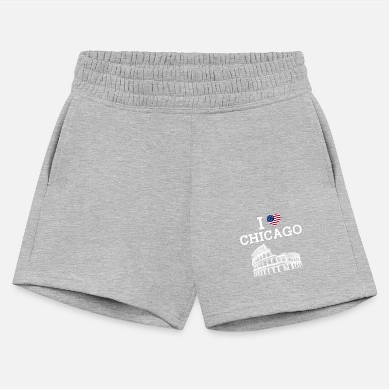 I Love Chicago Heart Flag United States Of America