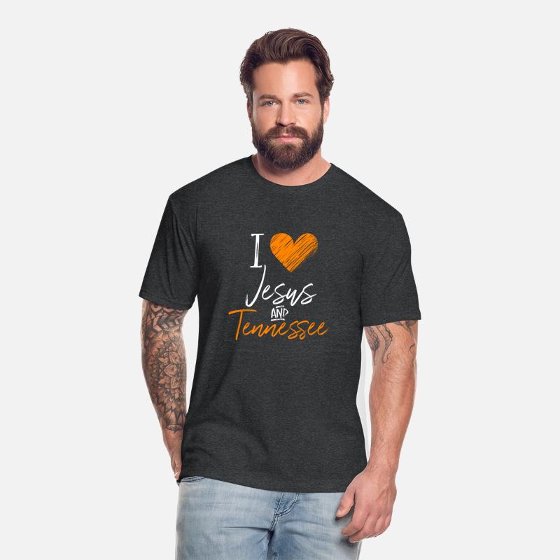 I Love Jesus And Tennessee Orange Heart Fan