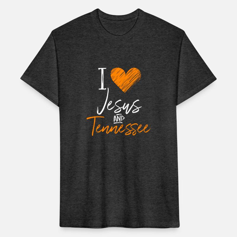 I Love Jesus And Tennessee Orange Heart Fan