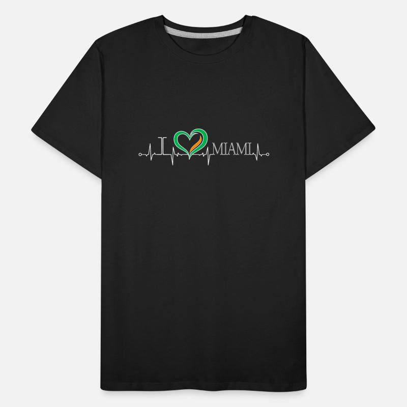 I Love Miami Heartbeat - Heart Love Fan Miami FL