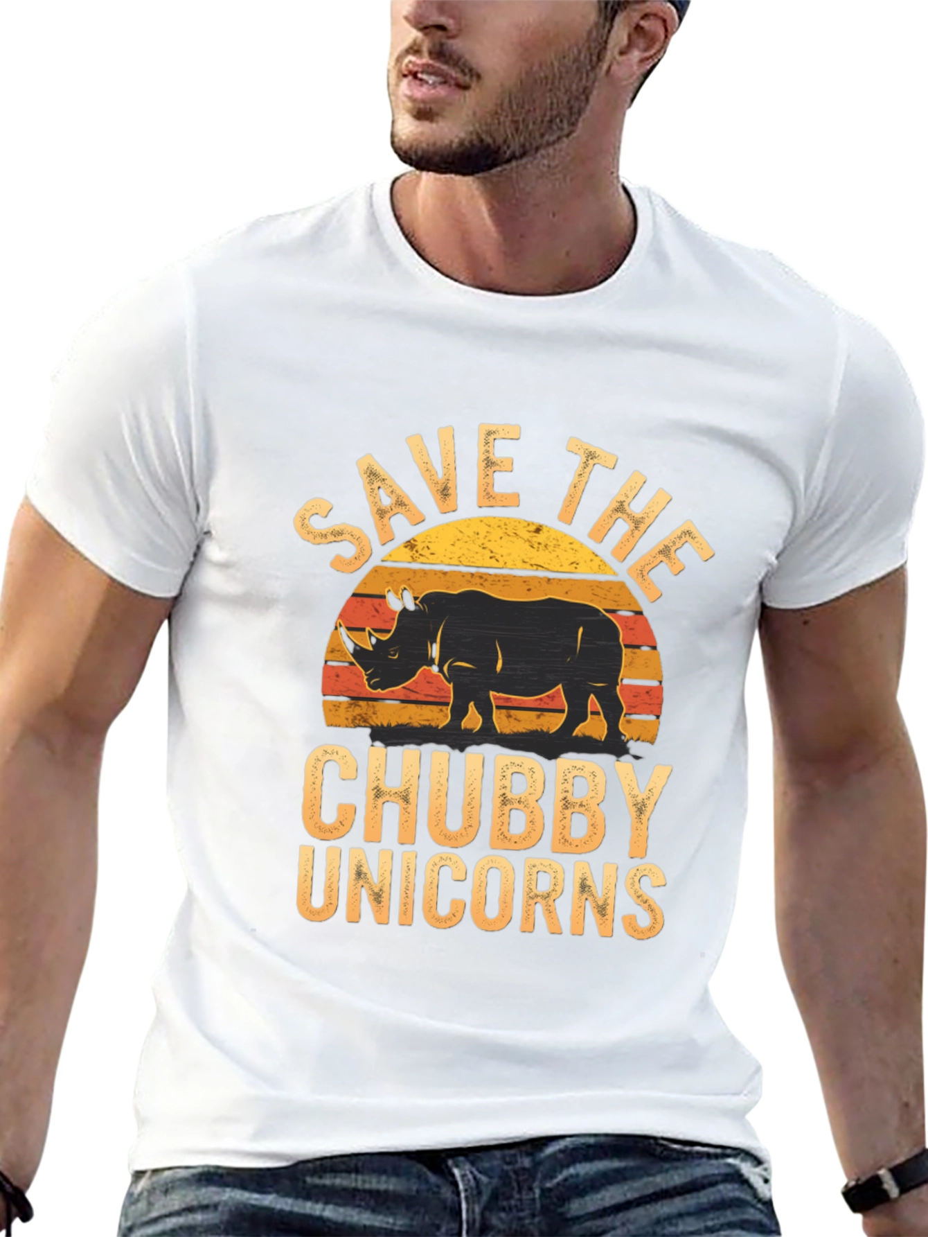 Save the Chubby Unicorns Rhino T-Shirt