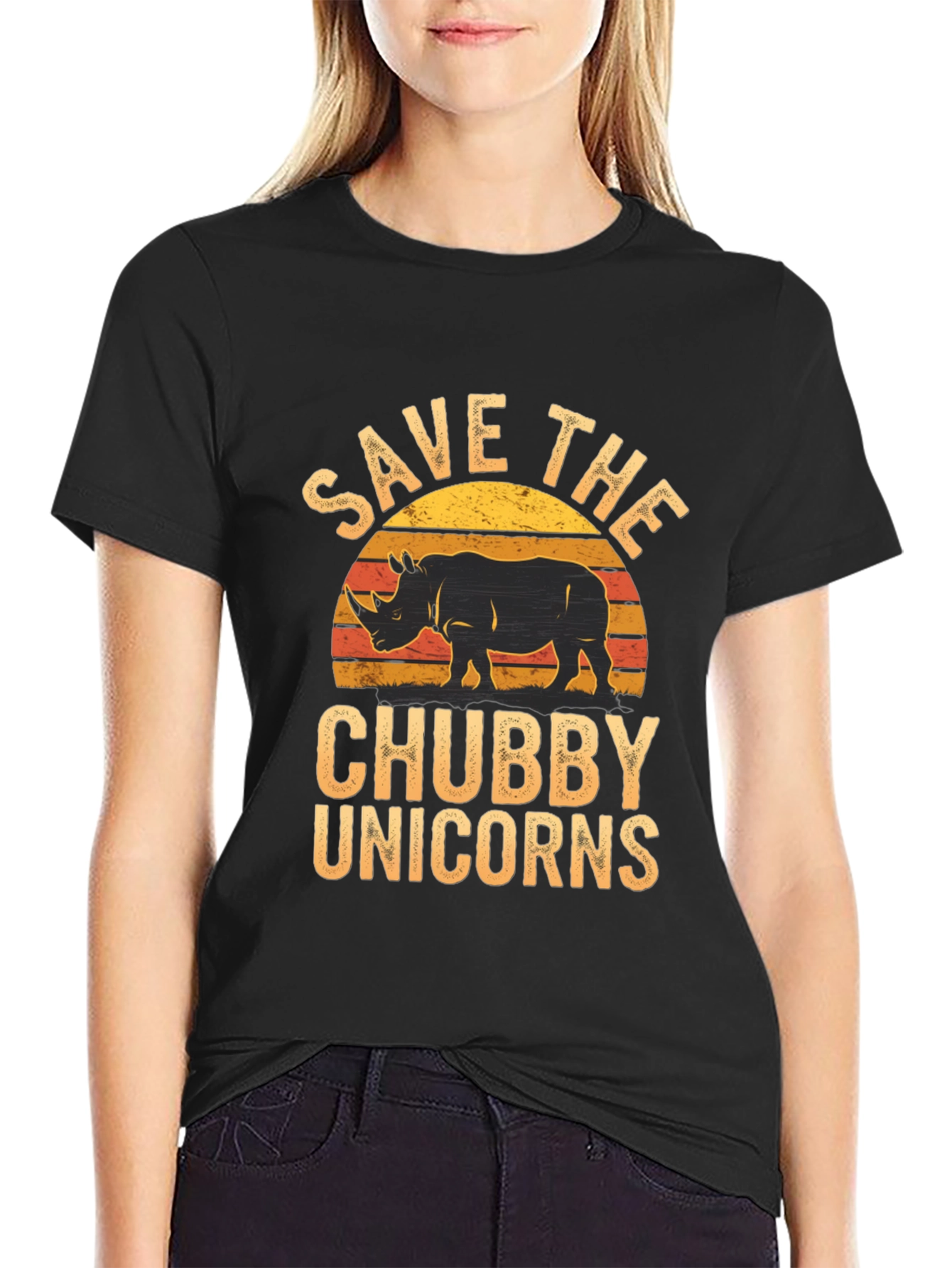 Save the Chubby Unicorns Rhino T-Shirt